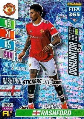 Sticker Marcus Rashford - FIFA 365: 2021-2022. Adrenalyn XL n. 289 - Panini