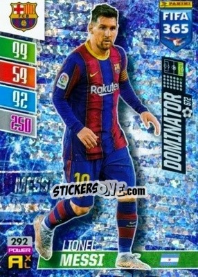 Sticker Lionel Messi - FIFA 365: 2021-2022. Adrenalyn XL n. 292 - Panini