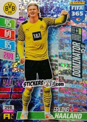 Sticker Erling Haaland - FIFA 365: 2021-2022. Adrenalyn XL n. 298 - Panini