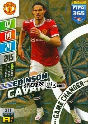 Sticker Edinson Cavani - FIFA 365: 2021-2022. Adrenalyn XL n. 311 - Panini