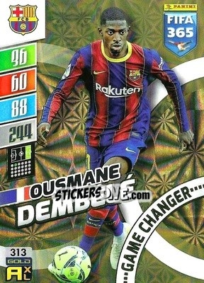Sticker Ousmane Dembélé - FIFA 365: 2021-2022. Adrenalyn XL n. 313 - Panini