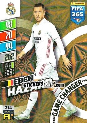 Sticker Eden Hazard - FIFA 365: 2021-2022. Adrenalyn XL n. 314 - Panini