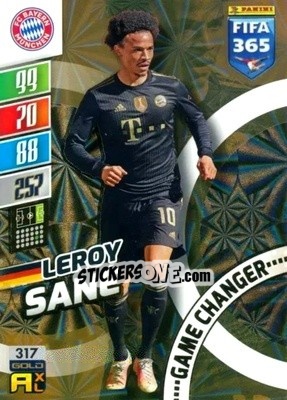 Sticker Leroy Sané - FIFA 365: 2021-2022. Adrenalyn XL n. 317 - Panini
