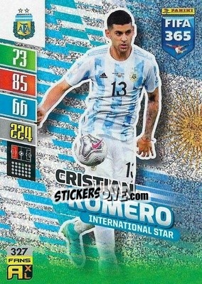 Sticker Cristian Romero - FIFA 365: 2021-2022. Adrenalyn XL n. 327 - Panini