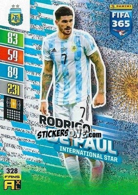 Sticker Rodrigo De Paul - FIFA 365: 2021-2022. Adrenalyn XL n. 328 - Panini