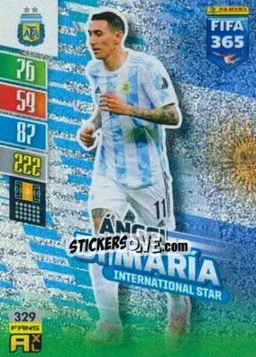 Sticker Ángel Di María - FIFA 365: 2021-2022. Adrenalyn XL n. 329 - Panini