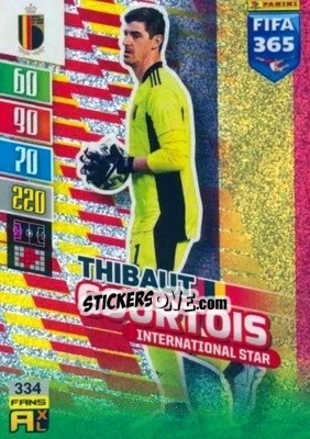 Sticker Thibaut Courtois - FIFA 365: 2021-2022. Adrenalyn XL n. 334 - Panini
