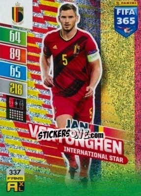 Sticker Jan Vertonghen - FIFA 365: 2021-2022. Adrenalyn XL n. 337 - Panini