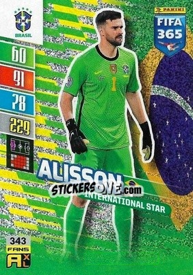 Sticker Alisson - FIFA 365: 2021-2022. Adrenalyn XL n. 343 - Panini