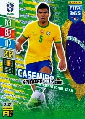 Sticker Casemiro - FIFA 365: 2021-2022. Adrenalyn XL n. 347 - Panini
