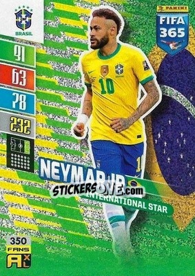 Sticker Neymar Jr - FIFA 365: 2021-2022. Adrenalyn XL n. 350 - Panini