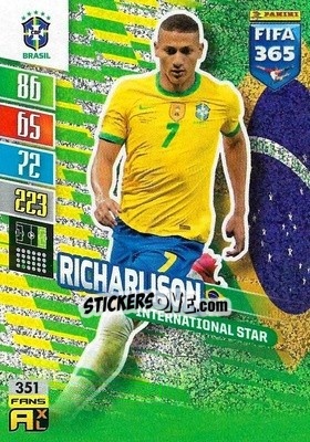 Sticker Richarlison - FIFA 365: 2021-2022. Adrenalyn XL n. 351 - Panini