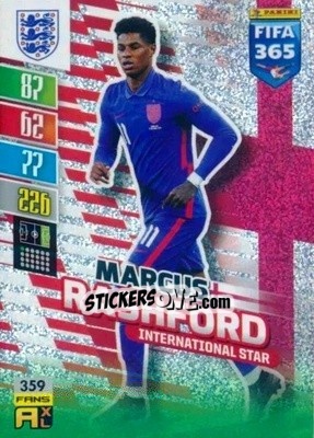 Sticker Marcus Rashford - FIFA 365: 2021-2022. Adrenalyn XL n. 359 - Panini