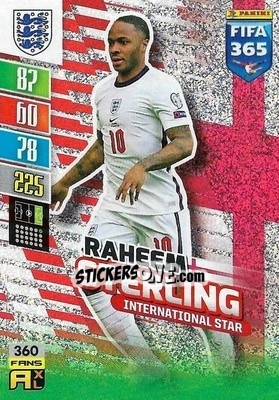 Sticker Raheem Sterling - FIFA 365: 2021-2022. Adrenalyn XL n. 360 - Panini