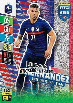 Sticker Lucas Hernández - FIFA 365: 2021-2022. Adrenalyn XL n. 362 - Panini