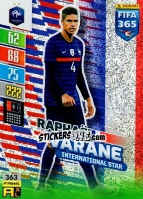 Figurina Raphael Varane - FIFA 365: 2021-2022. Adrenalyn XL - Panini