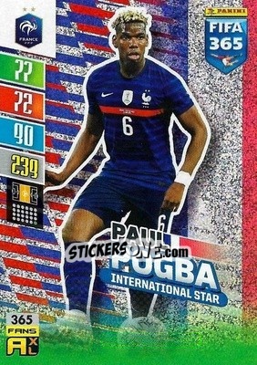 Sticker Paul Pogba - FIFA 365: 2021-2022. Adrenalyn XL n. 365 - Panini