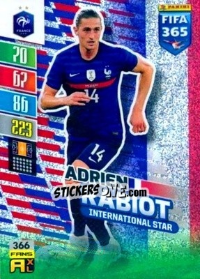 Sticker Adrien Rabiot - FIFA 365: 2021-2022. Adrenalyn XL - Panini