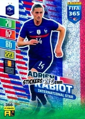 Sticker Adrien Rabiot - FIFA 365: 2021-2022. Adrenalyn XL n. 366 - Panini