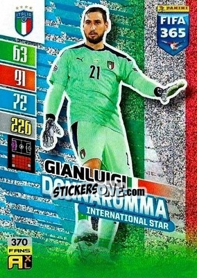 Sticker Gianluigi Donnarumma - FIFA 365: 2021-2022. Adrenalyn XL n. 370 - Panini