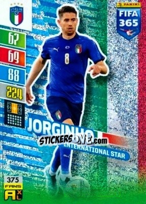 Sticker Jorginho - FIFA 365: 2021-2022. Adrenalyn XL n. 375 - Panini