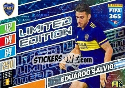 Sticker Eduardo Salvio - FIFA 365: 2021-2022. Adrenalyn XL n. LE-ES - Panini