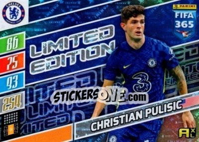 Sticker Christian Pulisic - FIFA 365: 2021-2022. Adrenalyn XL - Panini