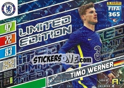 Sticker Timo Werner - FIFA 365: 2021-2022. Adrenalyn XL n. LE-TW - Panini