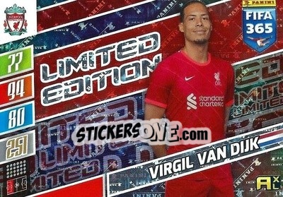 Sticker Virgil van Dijk - FIFA 365: 2021-2022. Adrenalyn XL n. LE-VVD - Panini