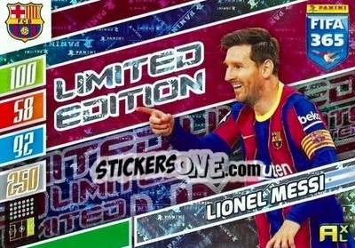 Sticker Lionel Messi - FIFA 365: 2021-2022. Adrenalyn XL n. LE-LM - Panini
