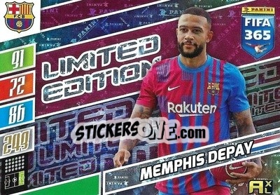 Sticker Memphis Depay - FIFA 365: 2021-2022. Adrenalyn XL - Panini