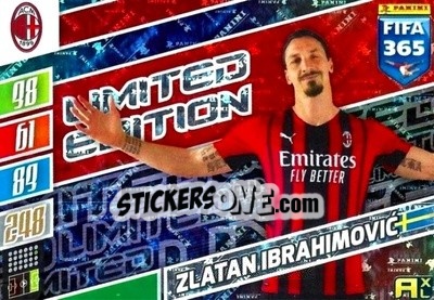 Cromo Zlatan Ibrahimovic - FIFA 365: 2021-2022. Adrenalyn XL - Panini