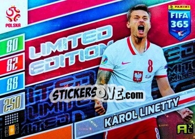 Sticker Karol Linetty - FIFA 365: 2021-2022. Adrenalyn XL n. LE-KL - Panini