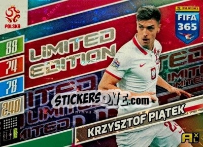 Sticker Krzysztof Piatek - FIFA 365: 2021-2022. Adrenalyn XL n. LE-KP - Panini