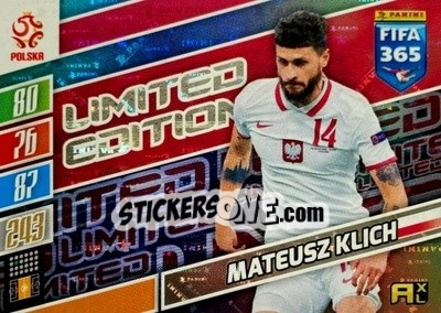 Sticker Mateusz Klich - FIFA 365: 2021-2022. Adrenalyn XL n. LE-MKL - Panini