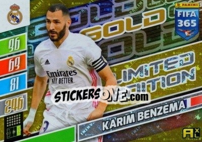 Sticker Karim Benzema - FIFA 365: 2021-2022. Adrenalyn XL n. LEG-KB - Panini