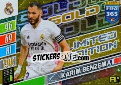 Figurina Karim Benzema - FIFA 365: 2021-2022. Adrenalyn XL - Panini