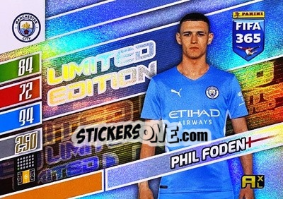 Figurina Phil Foden - FIFA 365: 2021-2022. Adrenalyn XL - Panini