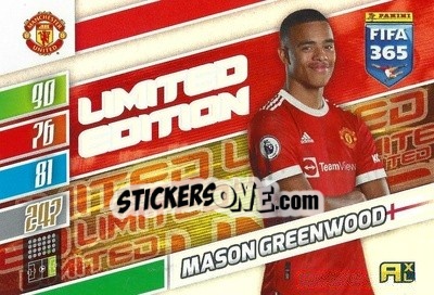 Sticker Mason Greenwood - FIFA 365: 2021-2022. Adrenalyn XL n. XXL-MG - Panini