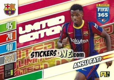 Sticker Ansu Fati - FIFA 365: 2021-2022. Adrenalyn XL - Panini