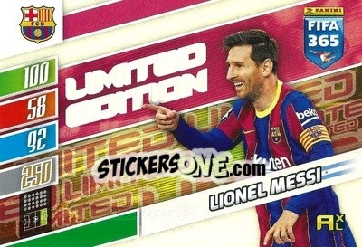 Sticker Lionel Messi - FIFA 365: 2021-2022. Adrenalyn XL n. XXL-LM - Panini