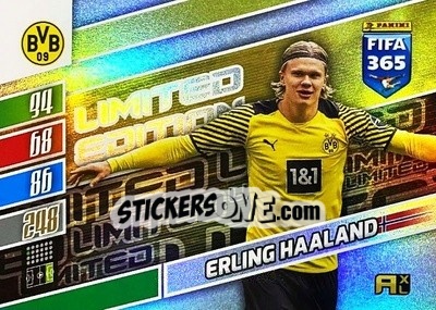 Sticker Erling Haaland - FIFA 365: 2021-2022. Adrenalyn XL n. XXL-EH - Panini