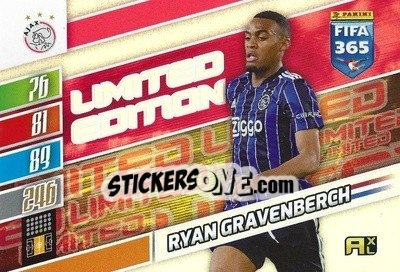 Sticker Ryan Gravenberch - FIFA 365: 2021-2022. Adrenalyn XL n. XXL-RG - Panini