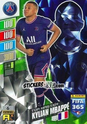 Sticker Kylian Mbappé - FIFA 365: 2021-2022. Adrenalyn XL n. 6 - Panini
