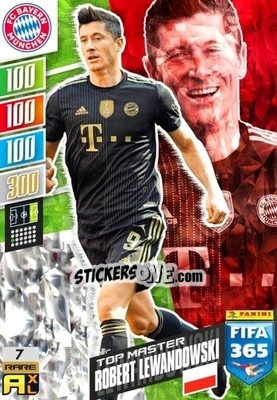 Sticker Robert Lewandowski - FIFA 365: 2021-2022. Adrenalyn XL n. 7 - Panini
