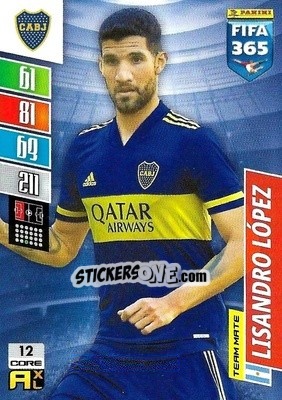 Sticker Lisandro López - FIFA 365: 2021-2022. Adrenalyn XL n. 12 - Panini