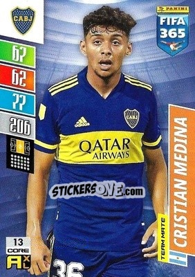 Sticker Cristian Medina - FIFA 365: 2021-2022. Adrenalyn XL n. 13 - Panini