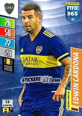 Sticker Edwin Cardona - FIFA 365: 2021-2022. Adrenalyn XL n. 15 - Panini