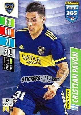 Sticker Cristian Pavón - FIFA 365: 2021-2022. Adrenalyn XL n. 17 - Panini
