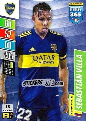 Sticker Sebastián Villa - FIFA 365: 2021-2022. Adrenalyn XL n. 18 - Panini